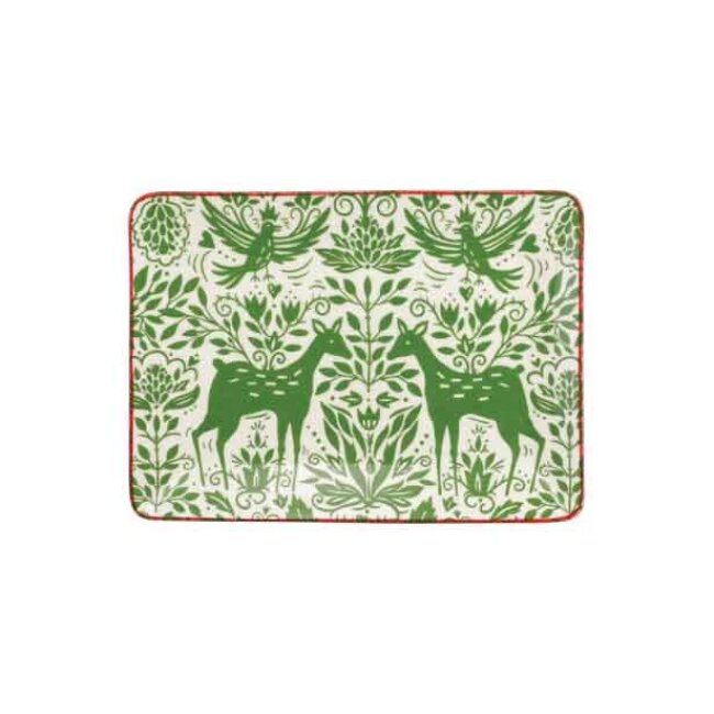 Viva by Vietri Mistletoe Small Rectangular Platter
