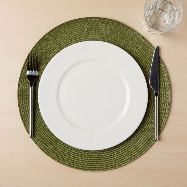 Now Designs Disko Fir Green Round Placemat