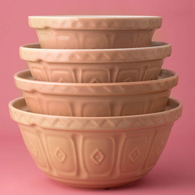 Mason Cash S18 Mixing Bowl - 11 Cup | Original Cane - multiple bowls stacked