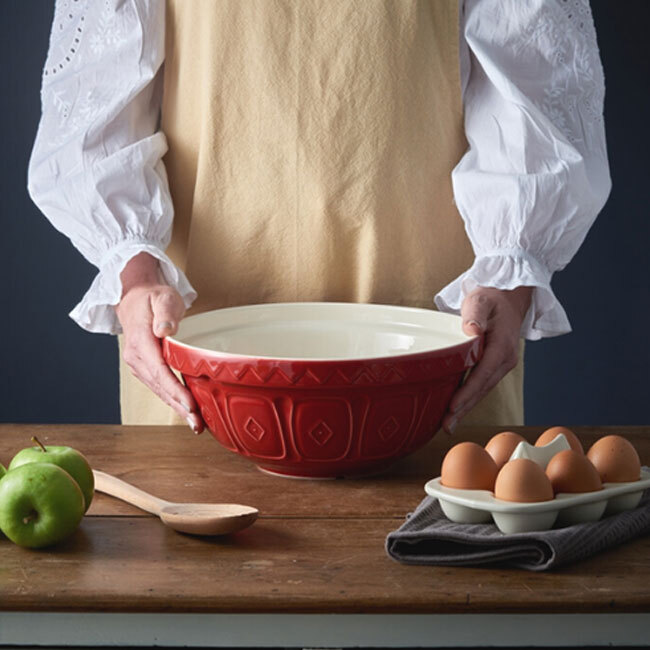 Mason Cash s18  Mixing Bowl - 11 Cup | Original Cane | Color Mix - Red