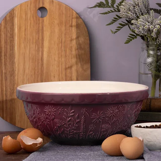 Mason Cash “In the Meadow” S18 Mixing Bowl | Daisy Purple
