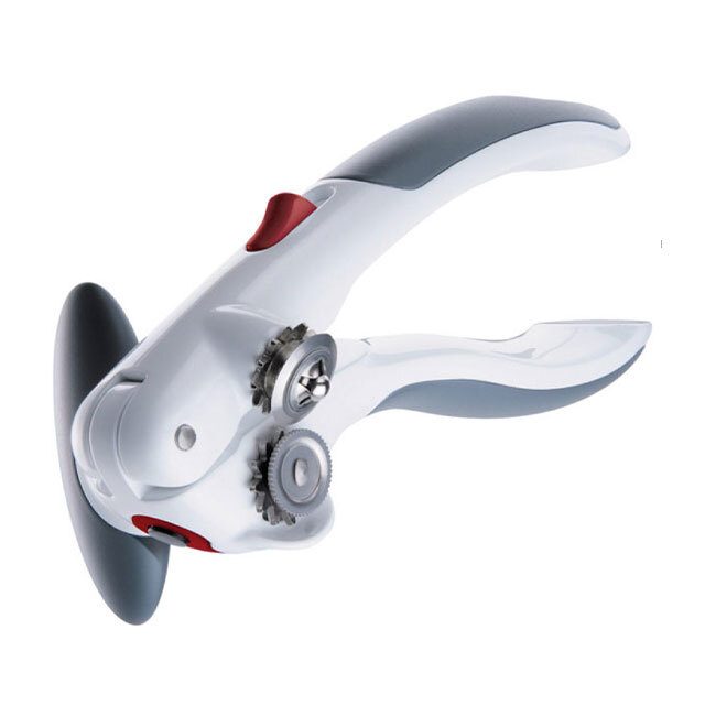 Zyliss Lock N' Lift Can Opener with Lid Lifter Magnet | White
