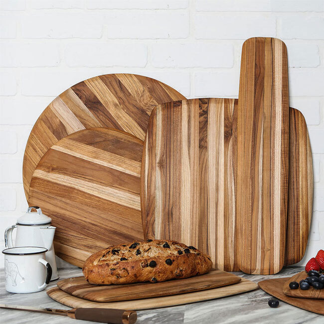 Teakhaus Elegant Rectangle Serving & Cutting Board with Round Edges | Large