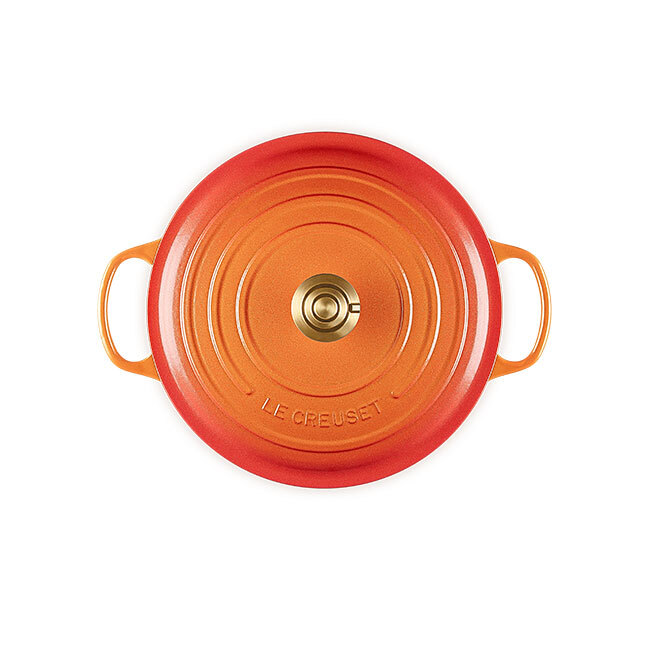 Le Creuset Signature 4.5 Qt. Dutch Oven | Flamme Dorée - top