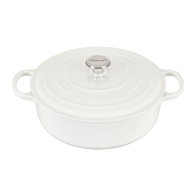 Le Creuset 6.75 Qt. Signature Round Wide Oven | White