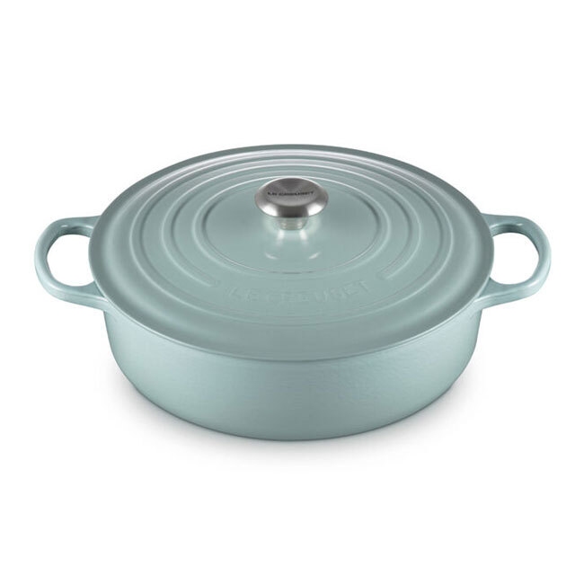 Le Creuset 6.75 qt. Signature Round Wide Oven | Sea Salt