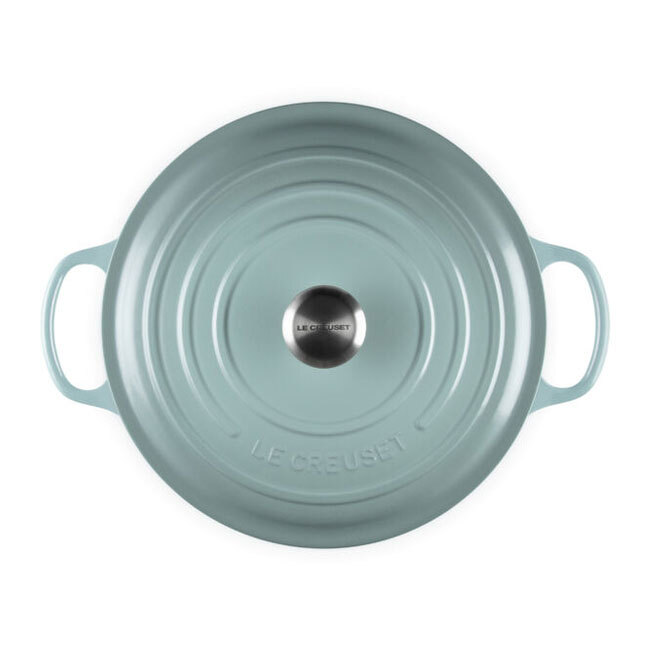 Le Creuset 6.75 qt. Signature Round Wide Oven | Sea Salt