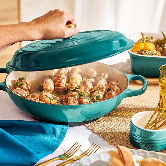 Le Creuset Signature 5 Qt. Braiser | Riviera in use