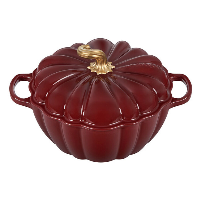 Le Creuset 4 Qt. Cast Iron Cocotte Figural Pumpkin Cocotte with Figural Knob | Rhone