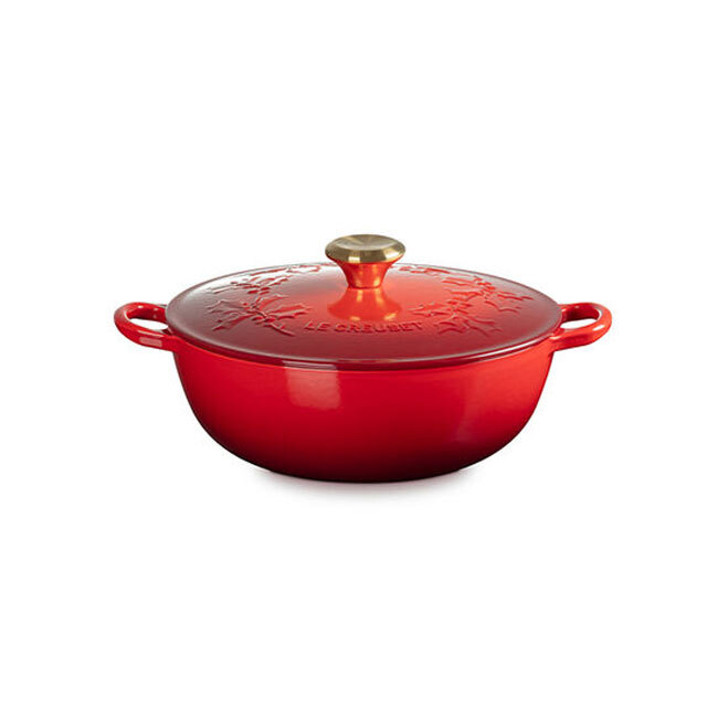 Le Creuset Holly Collection Traditional Round Chef’s Oven | 4.5 Qt. - Cerise