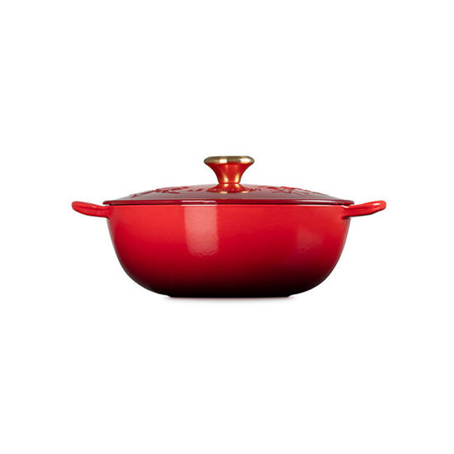 Le Creuset Holly Collection Traditional Round Chef’s Oven | 4.5 Qt. - Cerise