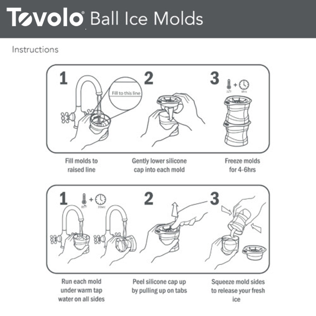 Tovolo Sphere Ice Molds - Set of 2 - Instructions