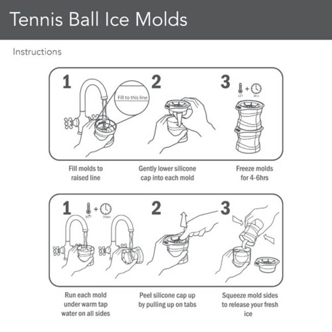Tovolo Tennis Balls Ice Molds | Set of 2