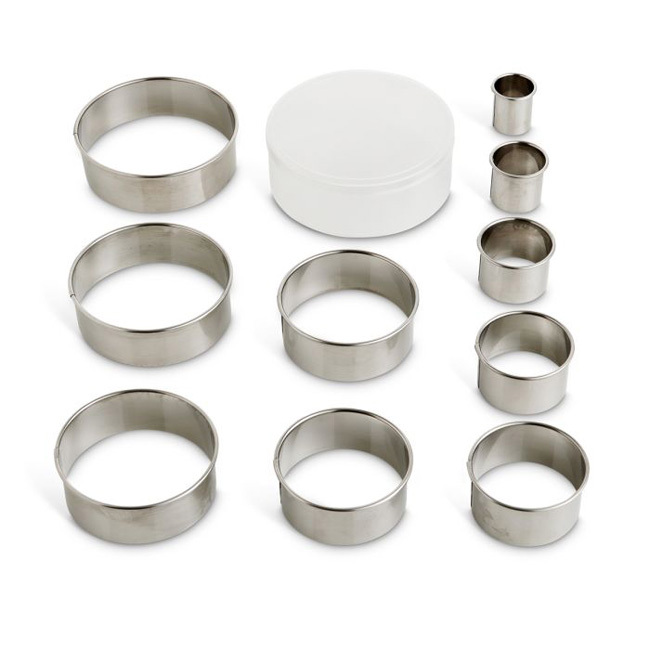 Product Mrs. Anderson's Baking Round Cutters with Reusable Storage Container | Set of 10