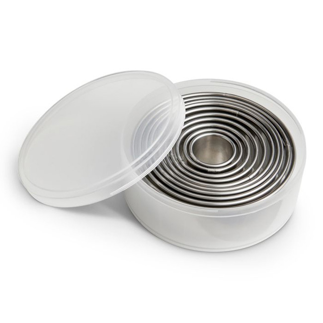 Mrs. Anderson's Baking Round Cutters with Reusable Storage Container | Set of 10