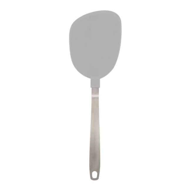 Product Tovolo Stainless Steel Handled Jumbo Nylon Flex Turner | Oyster Gray
