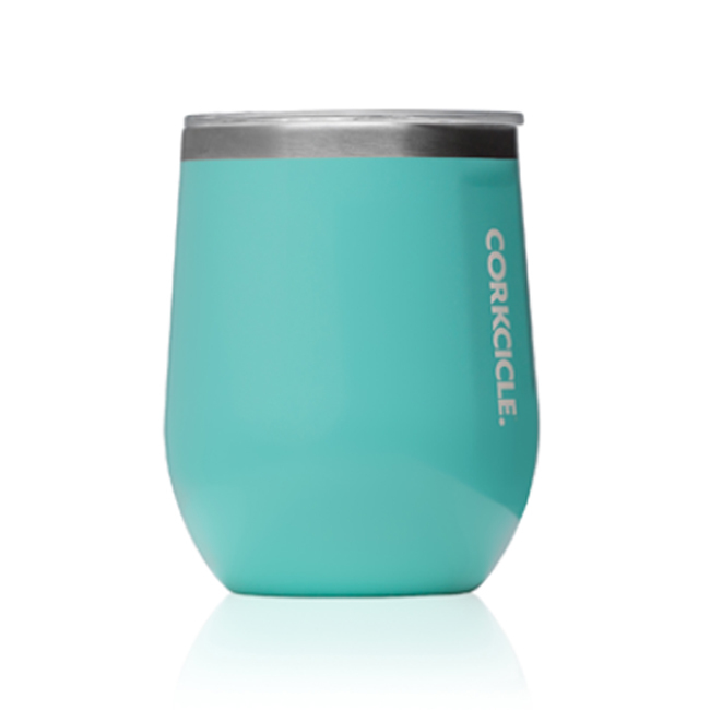 Corkcicle Classic - 12 oz. Stemless Tumbler | Gloss Turquoise