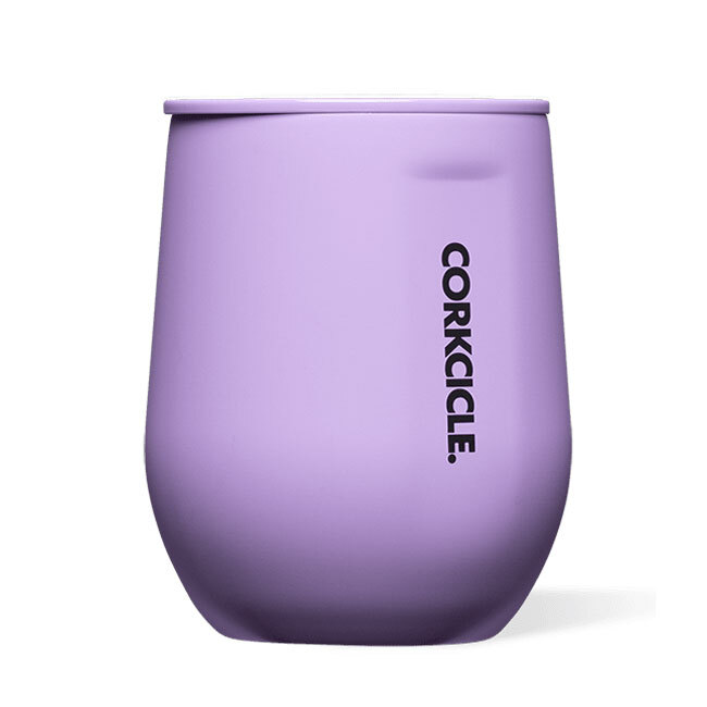 Product Corkcicle Neon Lights - 12 oz. Stemless Wine Glass | Sun Soaked Lilac