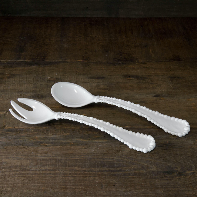 Beatriz Ball VIDA Alegria Melamine Salad Servers | White