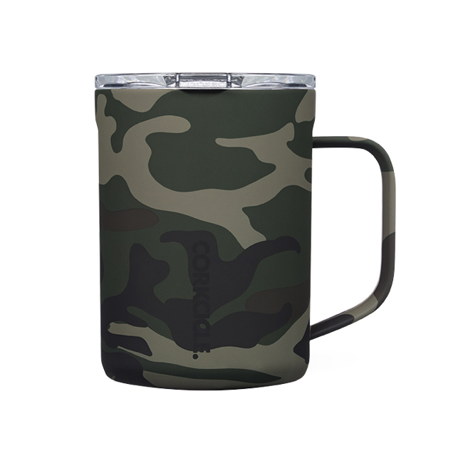 Vintage Camouflage Camo Thermo-Serv Mug Coffee Cup Made In USA | LOT OF 2