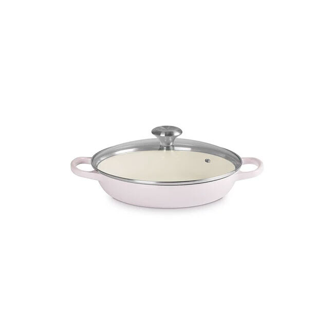 Le Creuset Signature 2.25 Qt. Enameled Cast Iron Braiser with Glass Lid | Shallot
