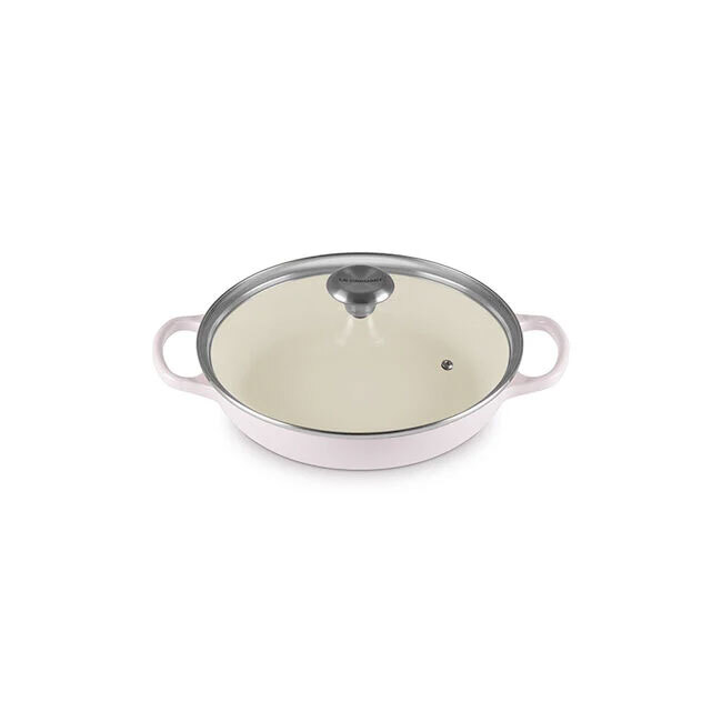 Le Creuset Signature 2.25 Qt. Enameled Cast Iron Braiser with Glass Lid | Shallot