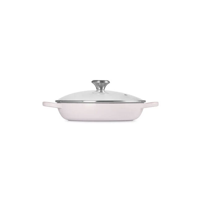 Le Creuset Signature 2.25 Qt. Enameled Cast Iron Braiser with Glass Lid | Shallot
