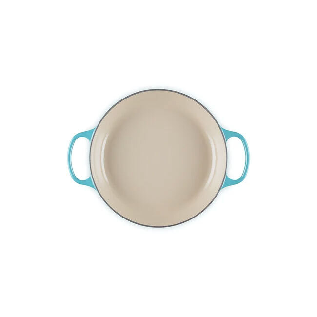 Le Creuset Signature 2.25 Qt. Enameled Cast Iron Braiser with Glass Lid | Caribbean