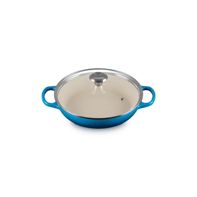 Le Creuset Signature 2.25 Qt. Enameled Cast Iron Braiser with Glass Lid | Marseille