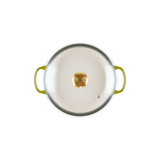 Le Creuset Signature 2.25 Qt. Enameled Cast Iron Braiser with Glass Lid | Olive