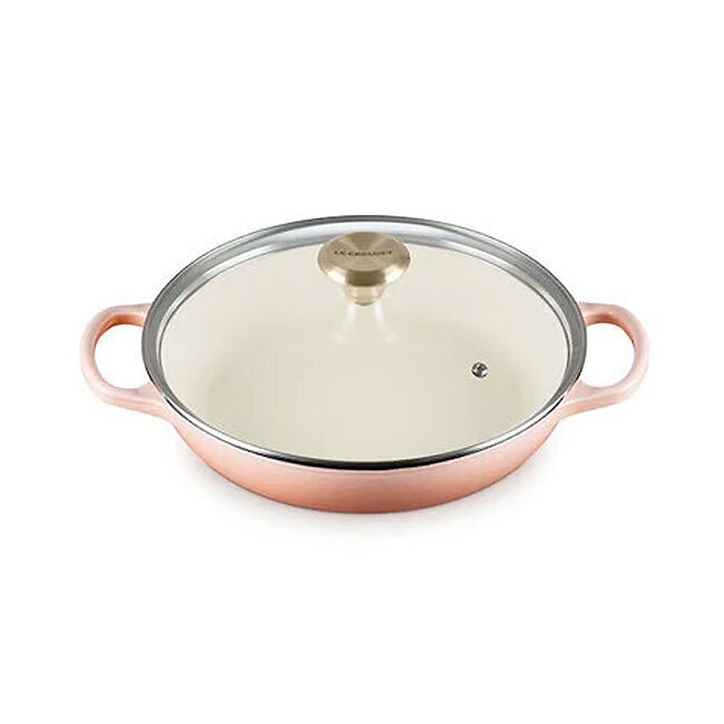 Product Le Creuset Signature 2.25 Qt. Enameled Cast Iron Braiser with Glass Lid | Pêche