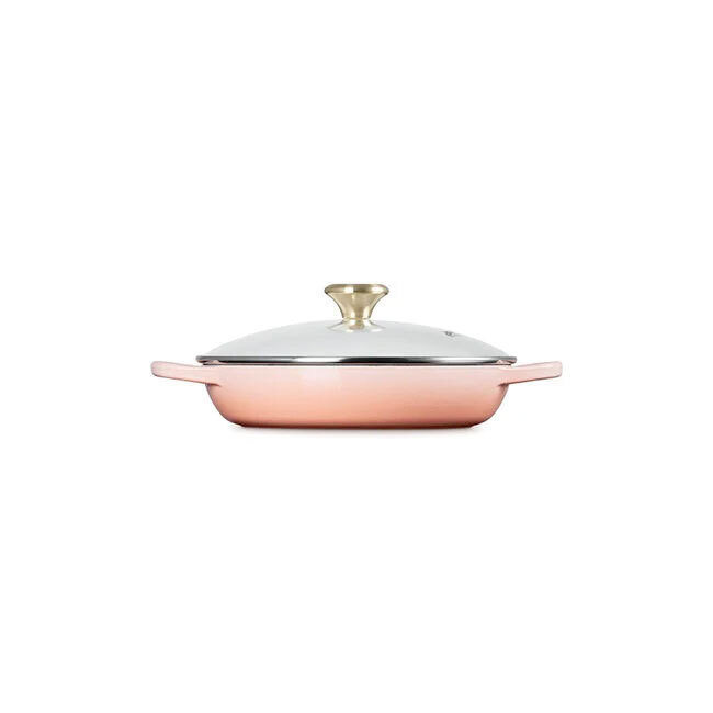 Le Creuset Signature 2.25 Qt. Enameled Cast Iron Braiser with Glass Lid | Pêche