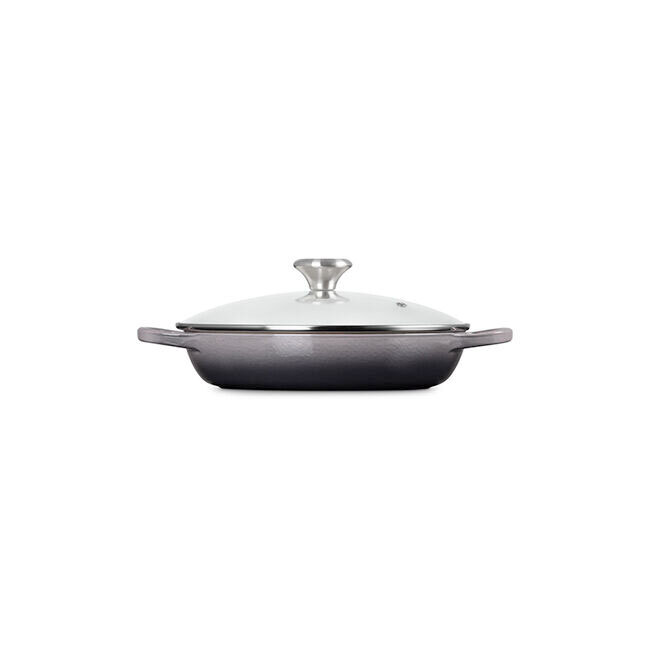 Le Creuset Signature 2.25 Qt. Enameled Cast Iron Braiser with Glass Lid | Oyster