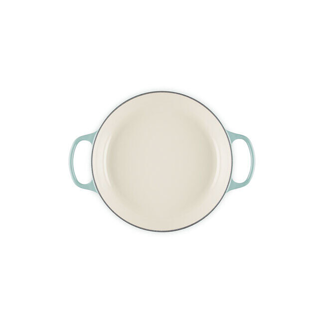 Le Creuset Signature 2.25 Qt. Enameled Cast Iron Braiser with Glass Lid | Sea Salt