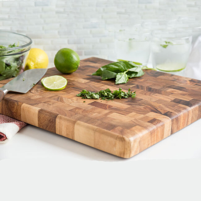 Fox Run Craftsman - Charleston End Grain Chef's End Grain Acacia Wood Cutting Board