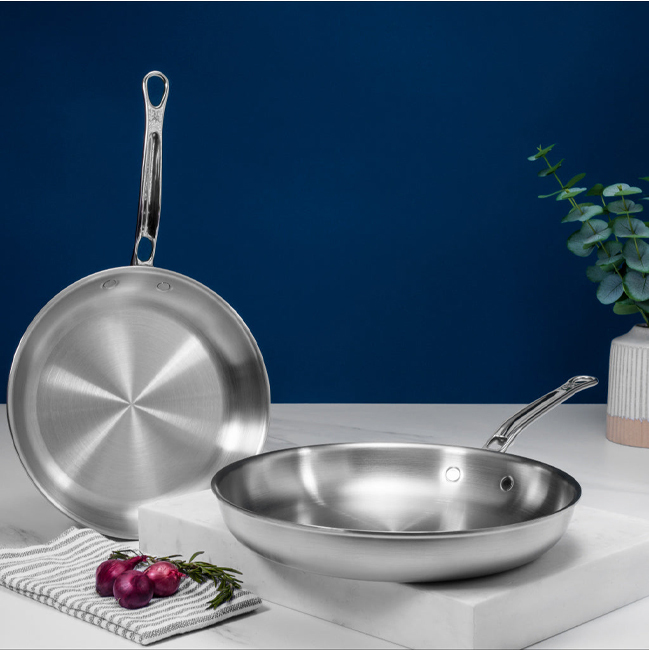 Hestan | Thomas Keller Insignia™ Commercial Clad Stainless Steel Sauté Pan | Set of Two