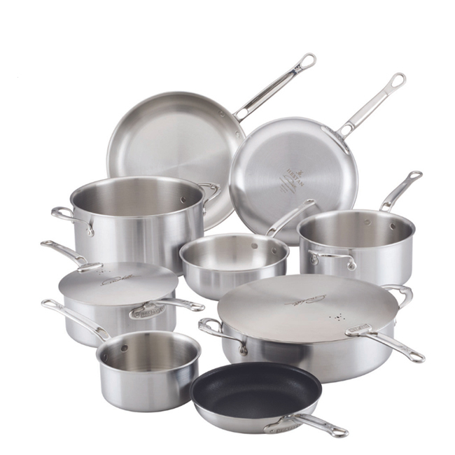 Thomas Keller Insignia Commercial Clad Stainless Steel 11-Piece Cookware Set  – Hestan Culinary