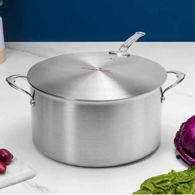 Hestan | Thomas Keller Insignia™ Commercial Clad Stainless Steel 8 Qt. Open Stock Pot with Lid (sold separately)