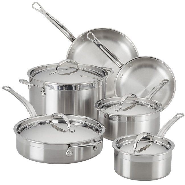 Hestan ProBond® Professional Clad Stainless Steel 10-Piece Set