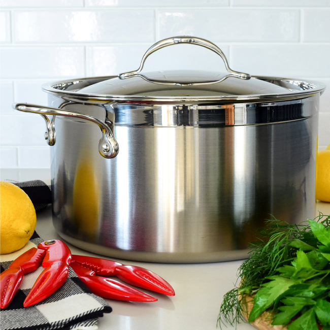 Hestan ProBond® Professional Clad Stainless Steel 8 Qt. Covered Stock Pot