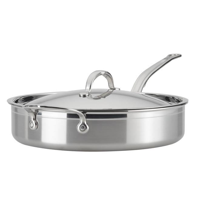 Hestan ProBond® Professional Clad Stainless Steel 5 Qt. Covered Sauté Pan w/Helper Handle