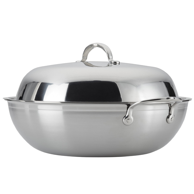 Hestan ProBond® Professional Clad Stainless Steel 7.5 Qt. 14” Covered Wok
