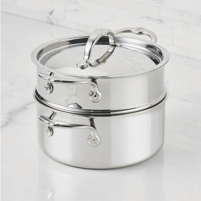Product Hestan ProBond® Luxe™ Polished Clad Stainless Steel 3-Qt. Soup Pot & Steamer Set