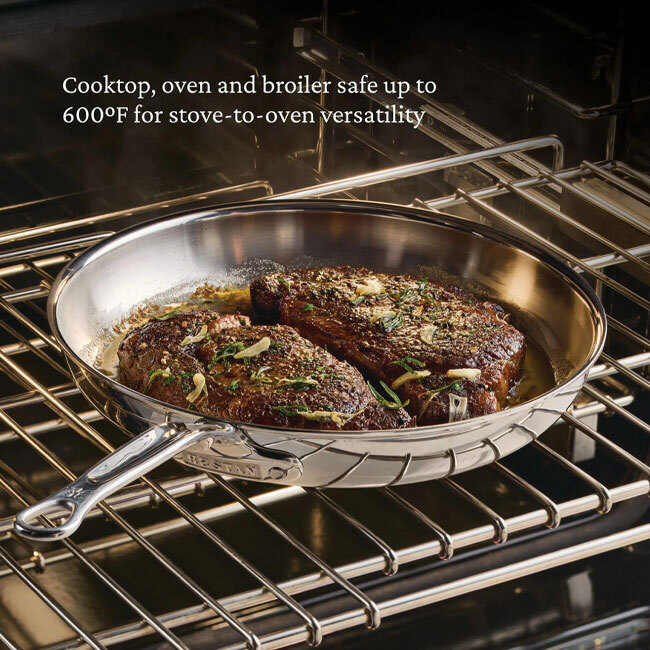Hestan ProBond® Luxe™ Polished Clad Stainless Steel Skillets | Set of 3