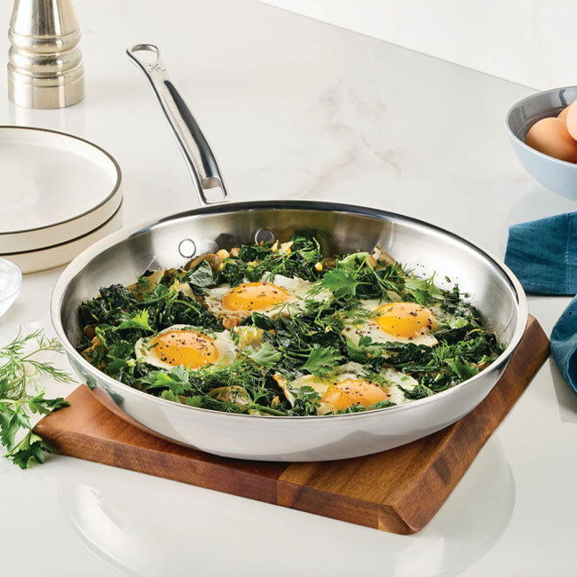 Hestan ProBond® Luxe™ Polished Clad Stainless Steel Skillets | Set of 3