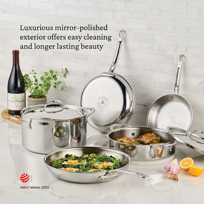Hestan ProBond® Luxe™ Polished Clad Stainless Steel Skillets | Set of 3