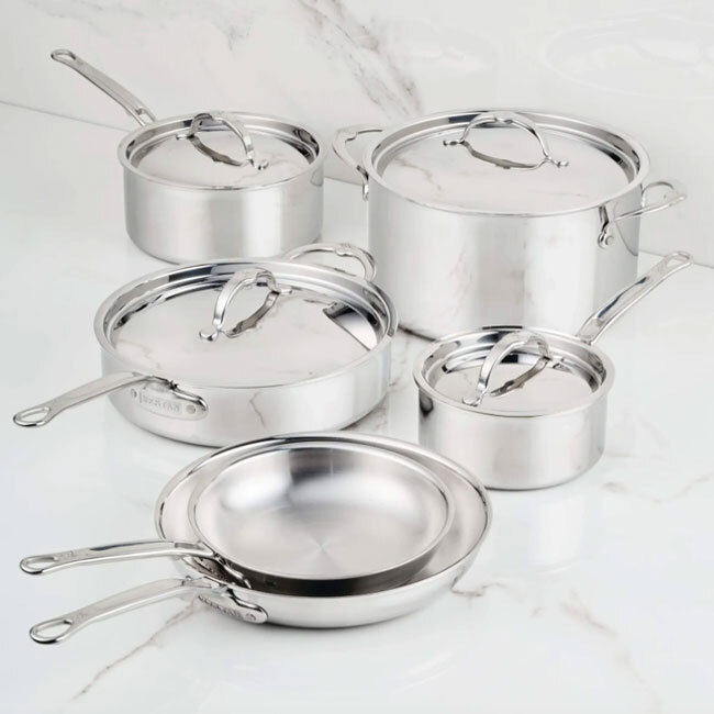 Product Hestan ProBond® Luxe™ Polished Clad Stainless Steel Ultimate Set | 10-Piece