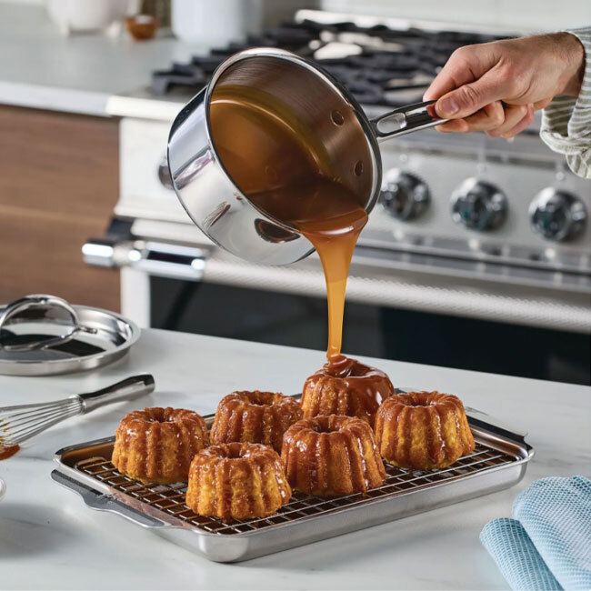 Hestan ProBond® Luxe™ Polished Clad Stainless Steel 1.5 Qt. Saucepan w/Lid