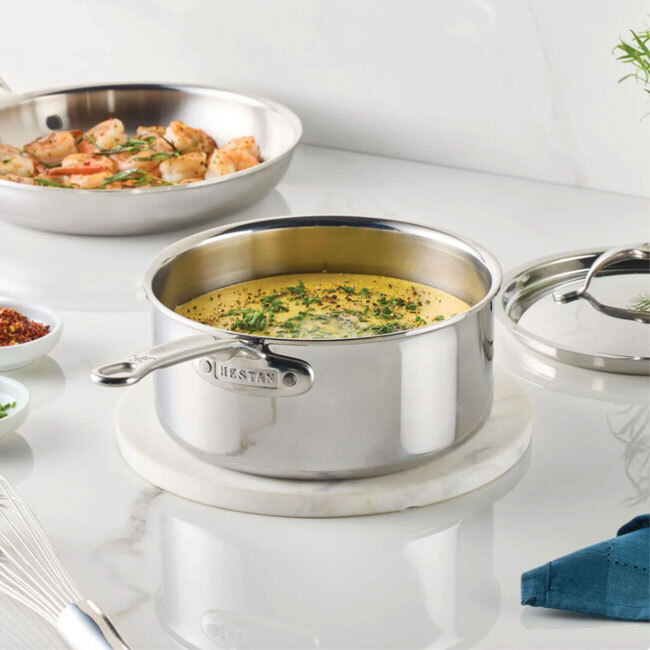 Hestan ProBond® Luxe™ Polished Clad Stainless Steel 1.5 Qt. Saucepan w/Lid