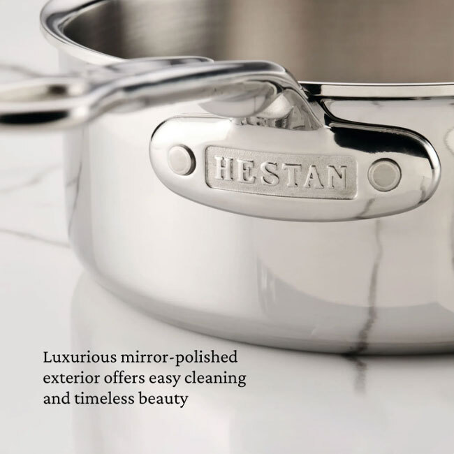Hestan ProBond® Luxe™ Polished Clad Stainless Steel 1.5 Qt. Saucepan w/Lid